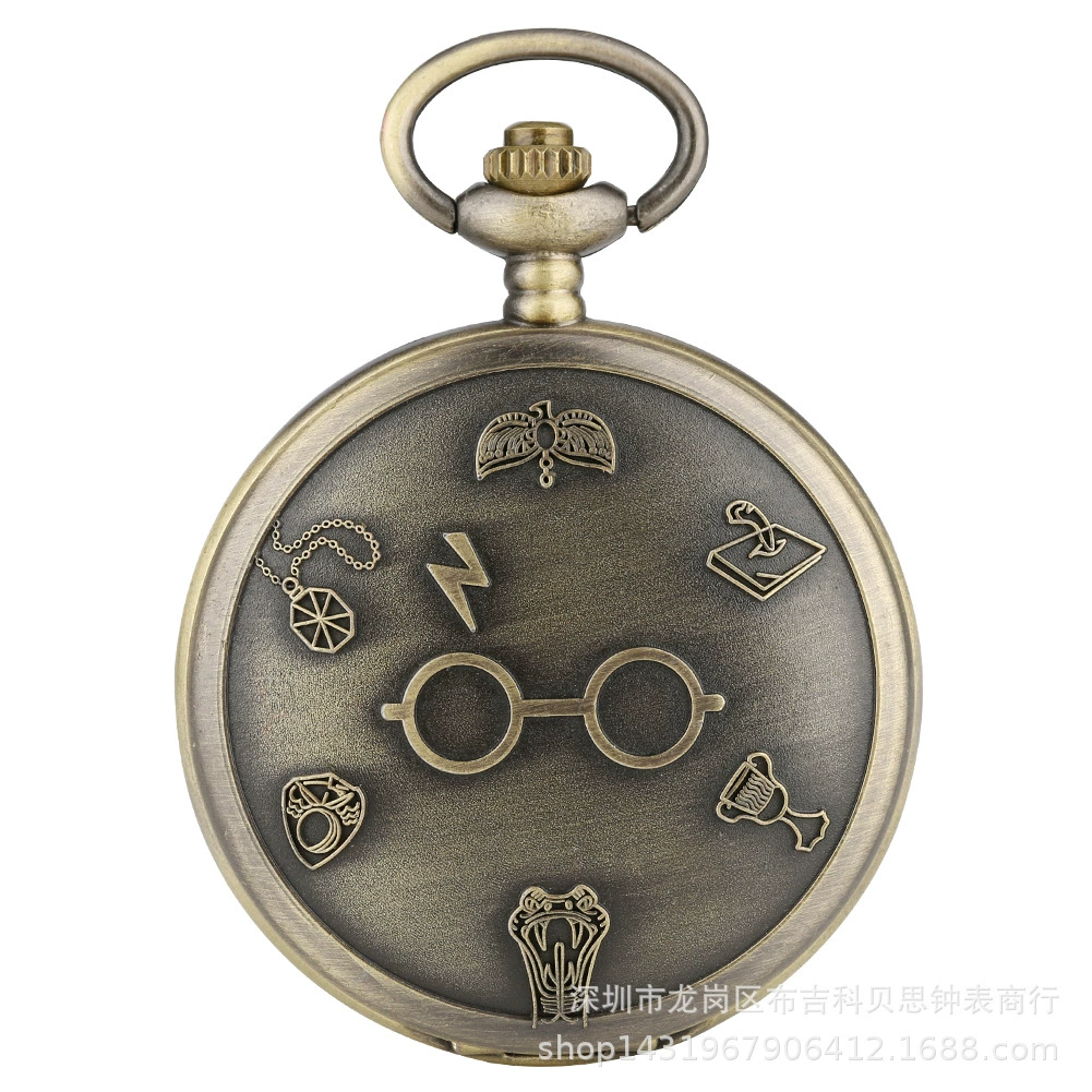 Retro quartz pocket watch, glasses, (Physicals)