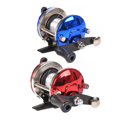 Red Fishing Reel for Ice Fishing with Cord/Drift Boat Reel/Round Reel/TB Small Class Reel/Winter Fishing Line Reel