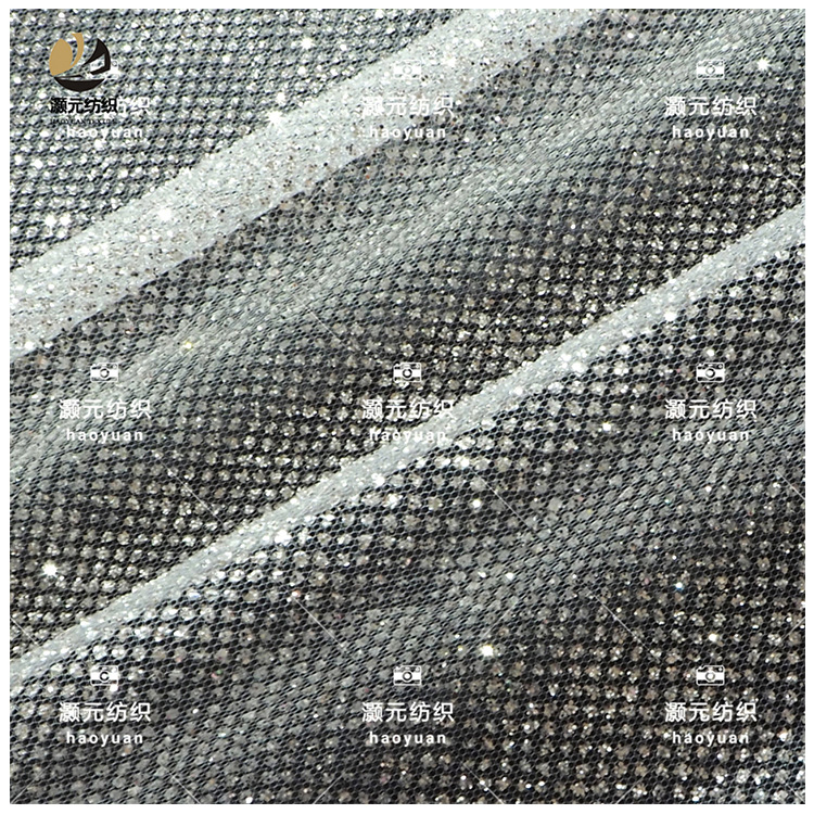 Inventario completo secreto láser de plata esterlina dorado sequinilla malla tela de vestido de boda tela de moda de mujer