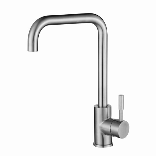 304 stainless steel brushed sink faucet, sink three-way faucet, rotating hot and cold kitchen faucet