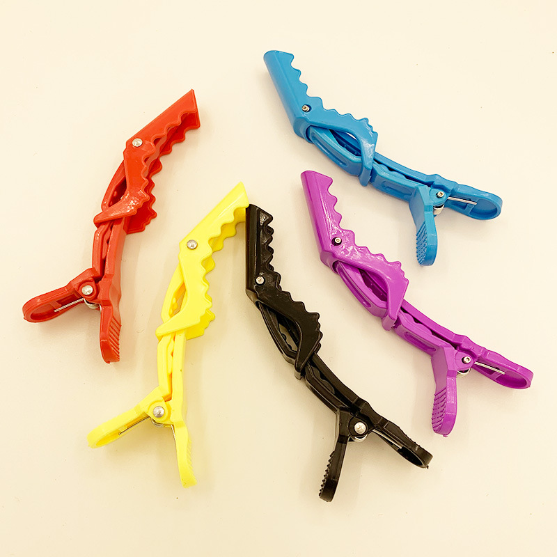 Pince crocodile noire en plastique de style coréen, outil spécial coiffeur pour coloration et permanente, pince bec de canard_voghion.com