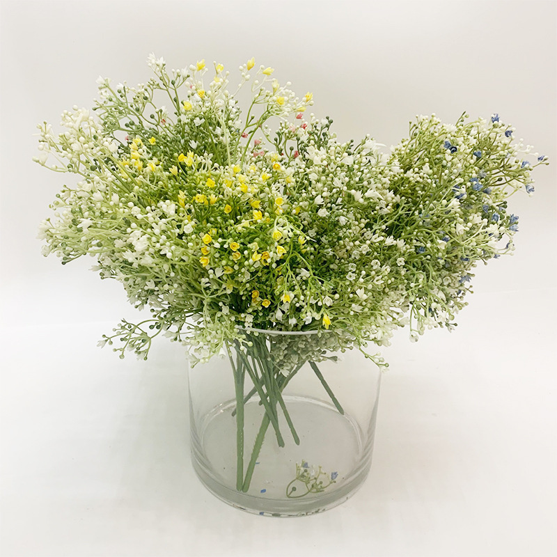 Boutique 5 Fork Star Flower Silk Dianthus Artificial Flower Wedding Holding Flower Decorative Home Accessories Gypsophila Super Realistic