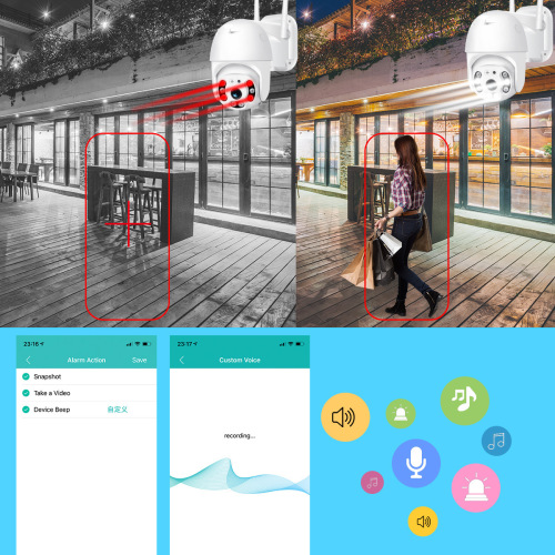 Surveillance camera HD night vision network wireless wifi mobile phone remote dome monitor outdoor set