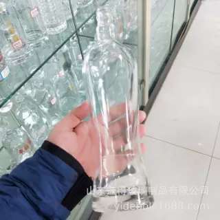 厂家批发白酒瓶厚底玻璃瓶定做1斤装喷涂蒙砂瓶来样定制