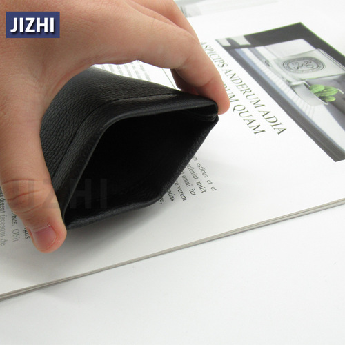 Automatic-Closing Eyeglass Pouch with Spring-Loaded Clip | Sunglass Storage Bag | Litchi-Grain Leather Sun Visor Case | Customizable with Printing