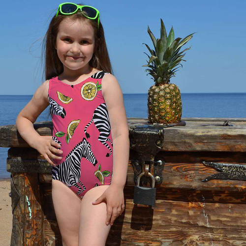 2020 new children's swimsuit girls one-piece sun protection Korean children 1-3 years old baby cute ins swimsuit