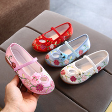 新款儿童老北京布鞋女童绣花鞋宝宝手工布鞋女童古装鞋子汉服童鞋