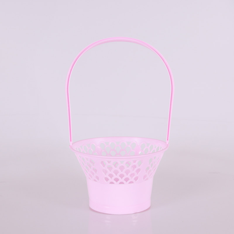 Cestas de flores de plástico portátiles floristas con cestas de plástico de flores frescas, cestas de regalos de frutas, cestas de flores huecas, paquetes de flores frescas