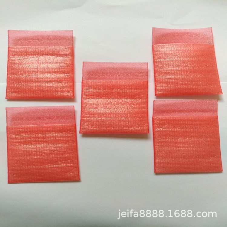供应红色信封口珍珠棉覆膜袋 片 平纹模切珍珠棉 冲型形状任意