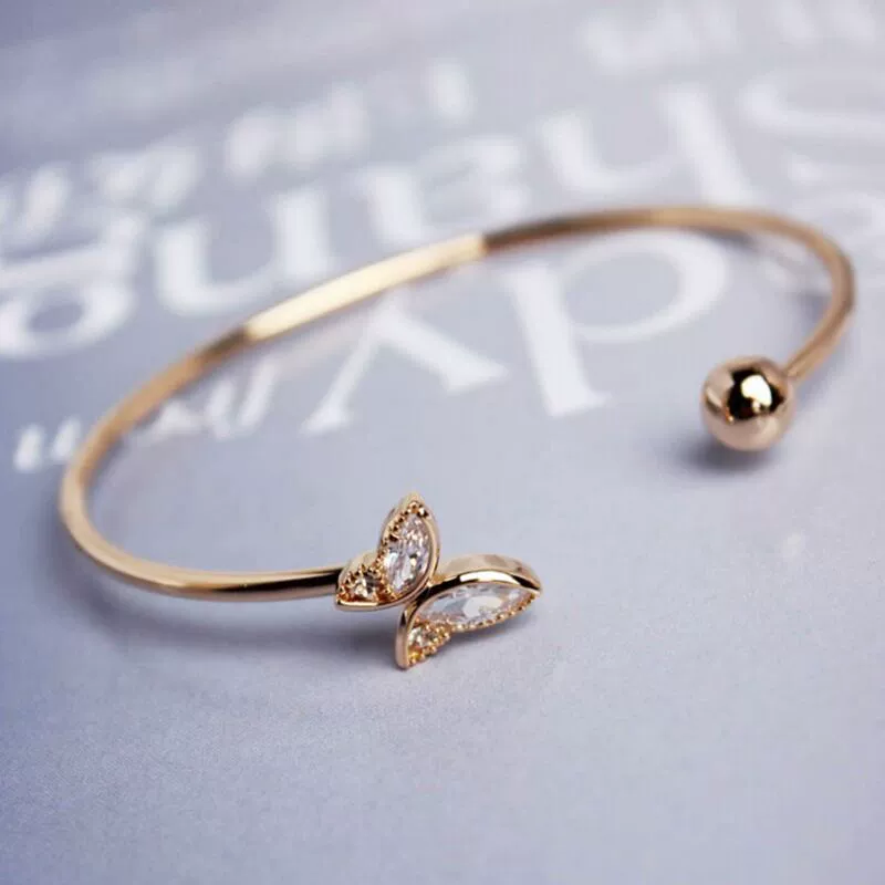 Европейские и американские персонализированные модные золотые браслеты-бабочки, корейские позолоченные браслеты оптом от производителя