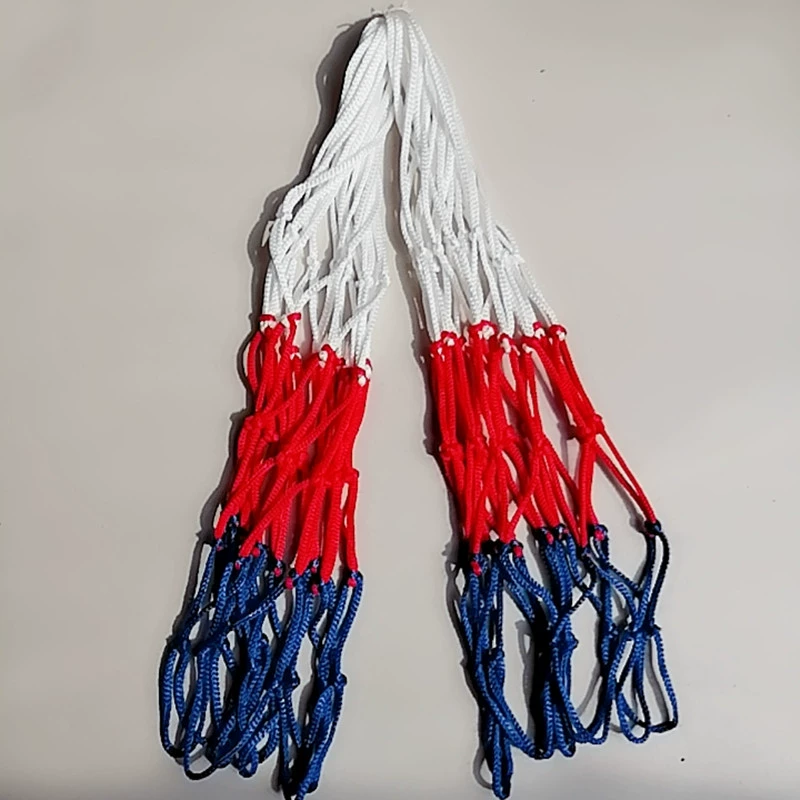 Полипропиленовая свободная веревка баскетбольная сетка красная белая синяя трехцветная баскетбольная рамка сетка баскетбольная сетка сетка корзина сетка