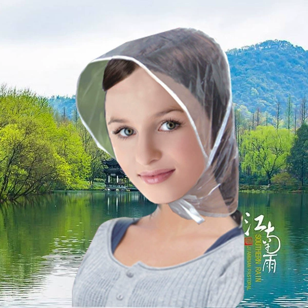 Дождевая шапка для защиты прически, предотвращающая деформацию, в европейском и американском стиле, с возможностью нанесения логотипа, в качестве подарка.