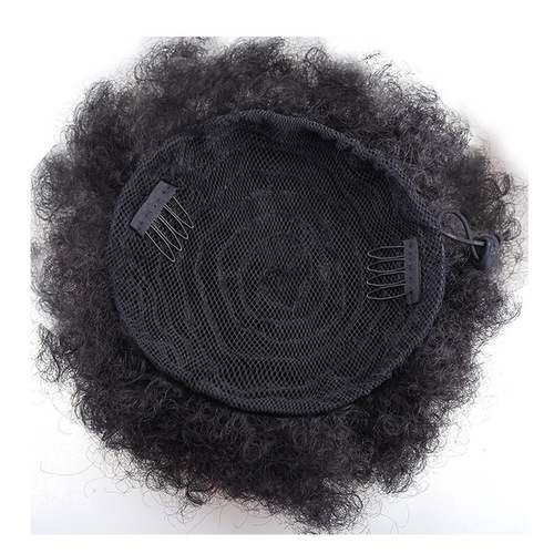 African wig package cross-border European and American afro explosive hair bun horsetail caterpillar bun Xuchang headgear
