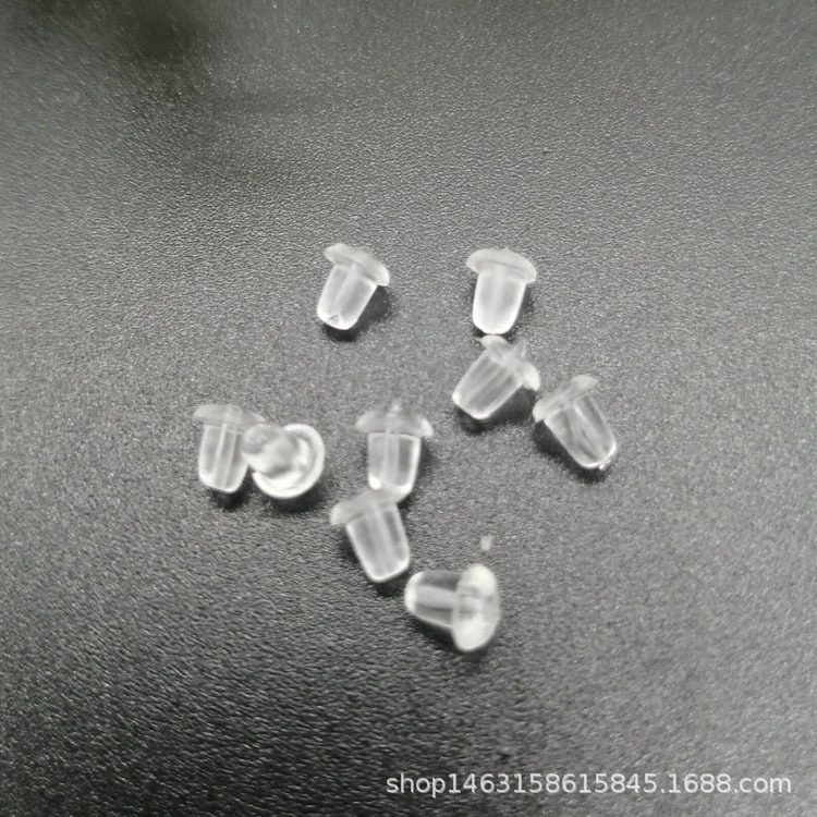 4 мм обычные прозрачные ушные шапки серьги гвозди diy серьги ювелирные заглушки пули пластиковые наушники оптом