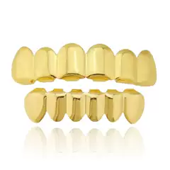 Hip Hop Gold Teeth Grillz Iced Out Shiny Dental Grills Fashion Accessories for Men Women