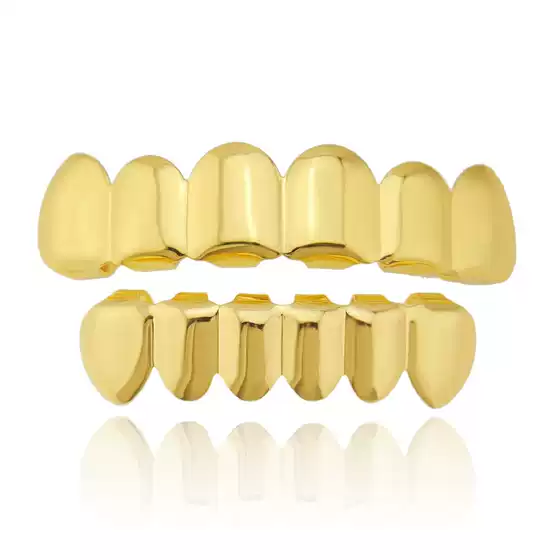 Hip Hop Gold Teeth Grillz Iced Out Shiny Dental Grills Fashion Accessories for Men Women