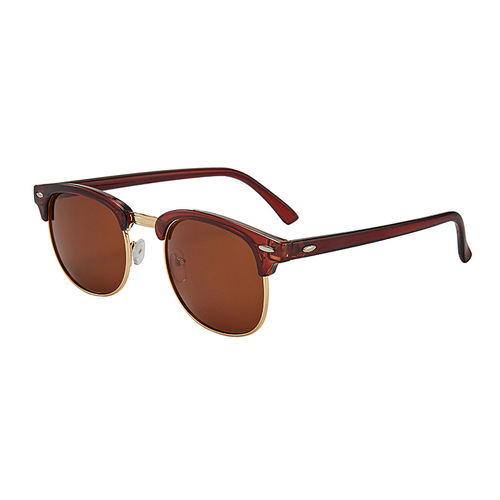 3016 Polarized Sunglasses Half-frame Rice Nail Polarized Mirrors Retro Photochromic Mirrors Men's and Women's Polarized Sunglasses