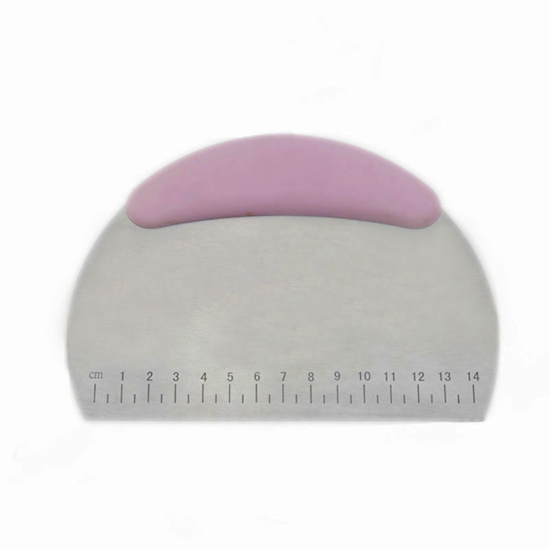 Cortador de fideos de acero inoxidable con escala raspador de masa de harina cortador de fideos de azúcar de leche herramienta para hornear corte de un solo lado en stock