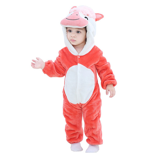 MICHLEY autumn and winter new baby clothes newborn baby jumpsuits and cartoon children's animal crawling clothes