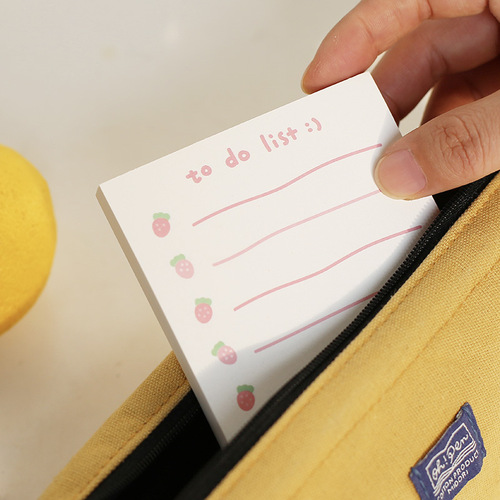 NOTE FOR pattern note paper Milk and salt girl series simple ins strawberry flower message collage material