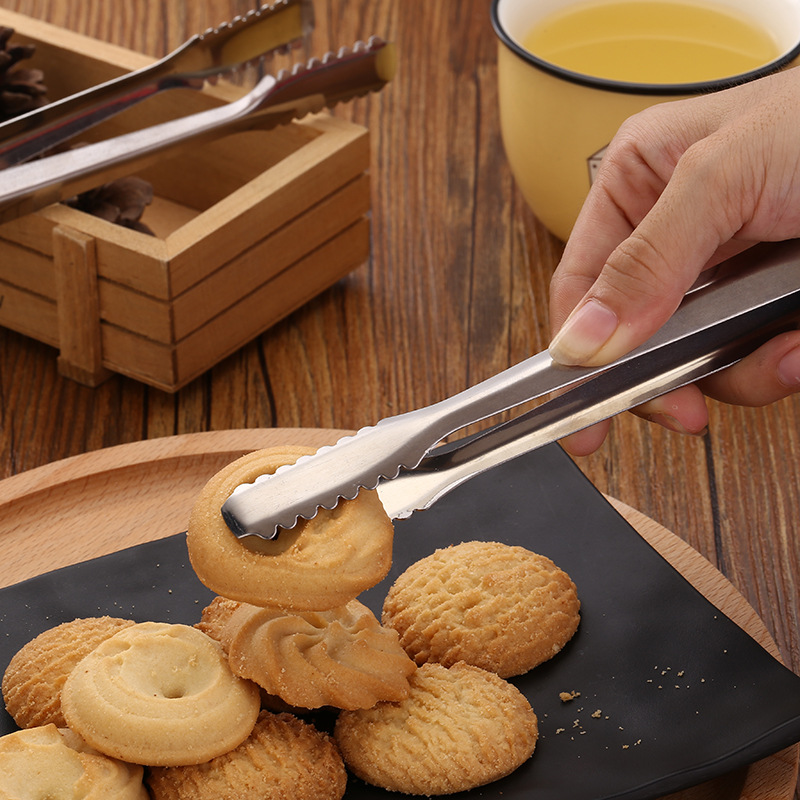 Clip de comida de acero inoxidable Barra de clip de hielo cubo clip de azúcar clip de pan barbacoa para hornear clip de comida suministros de cocina