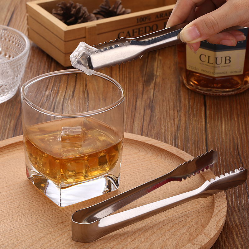 Clip de comida de acero inoxidable Barra de clip de hielo cubo clip de azúcar clip de pan barbacoa para hornear clip de comida suministros de cocina