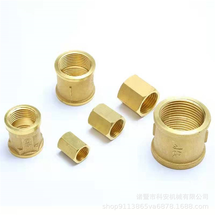 铜内牙直通 1分-2寸 双内丝直接 管古 水管铜接头配件