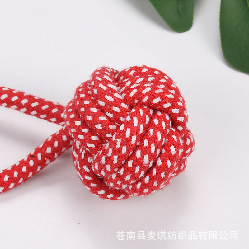 Fábrica directa mascota juguete mano bola mordedura-resistente algodón cuerda juguete al por mayor cachorro molar juguete mascota