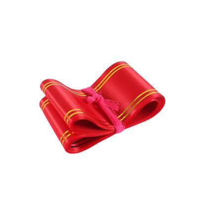 Cesta de flores de apertura roja tira de escritura borde dorado tira de tela ensanchada cinta sin costuras engrosada suministros de vacaciones festivas al por mayor