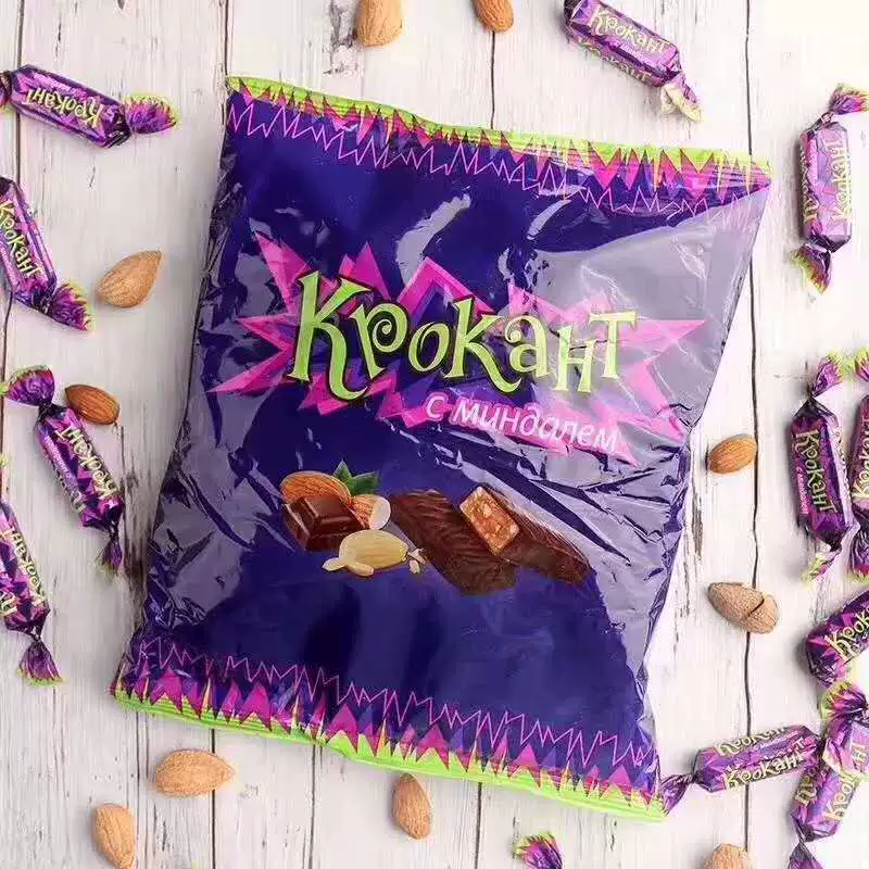 KDV шоколадно-ароматные фиолетовые конфеты, импорт from United Arab Emirates 500 г/мешок KPOKAHT закуски и свадебные конфеты