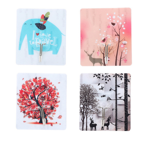 No-punch household vertical hooks, traceless adhesive wall hangings, strong load-bearing adhesive hooks, kitchen door back suction cup hooks