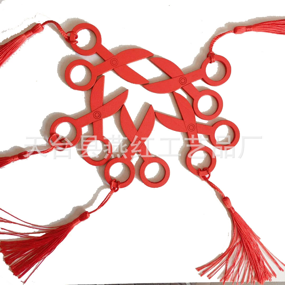 Захватывайте еженедельные поставки красные деревянные маленькие ножницы с кисточкой толщиной 4 мм, детские игрушки, защита окружающей среды, прямые продажи с фабрики