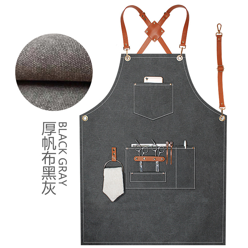 Anillos de cuero grueso lienzo negro y gris