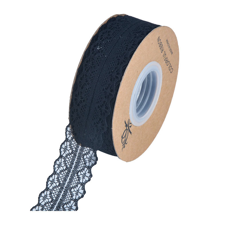 Fibra color 3cm flor pastel caja de regalo mano hecho a mano DIY tocado cinta de encaje arco cinta al por mayor