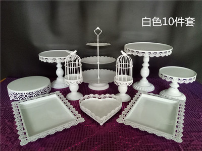 Decoración de mesa de postre soporte de exhibición bandeja de pastelería de postre comida fría pausa de té Mesa estante de la torta té de la tarde Merienda stand