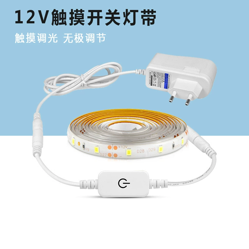 Сенсорный LED-выключатель, клавиша, светодиодная лента, набор, влагозащищённый линейный свет для шкафа, световая панель, лампа