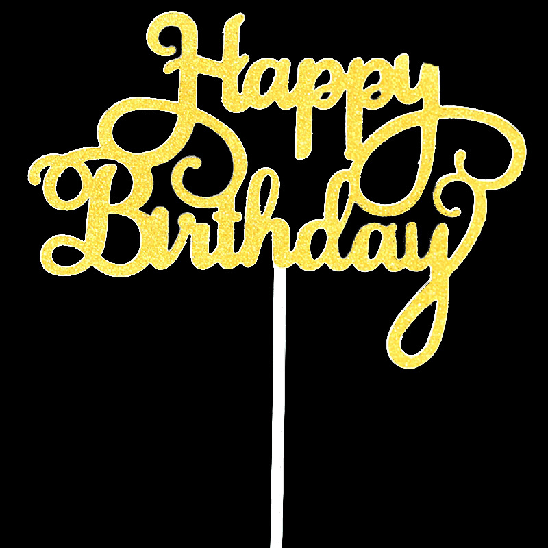 Feliz cumpleaños nueva inserción de tarjeta de pastel de cumpleaños Inserción de tarjeta de fábrica para hornear Decoración de Pastel