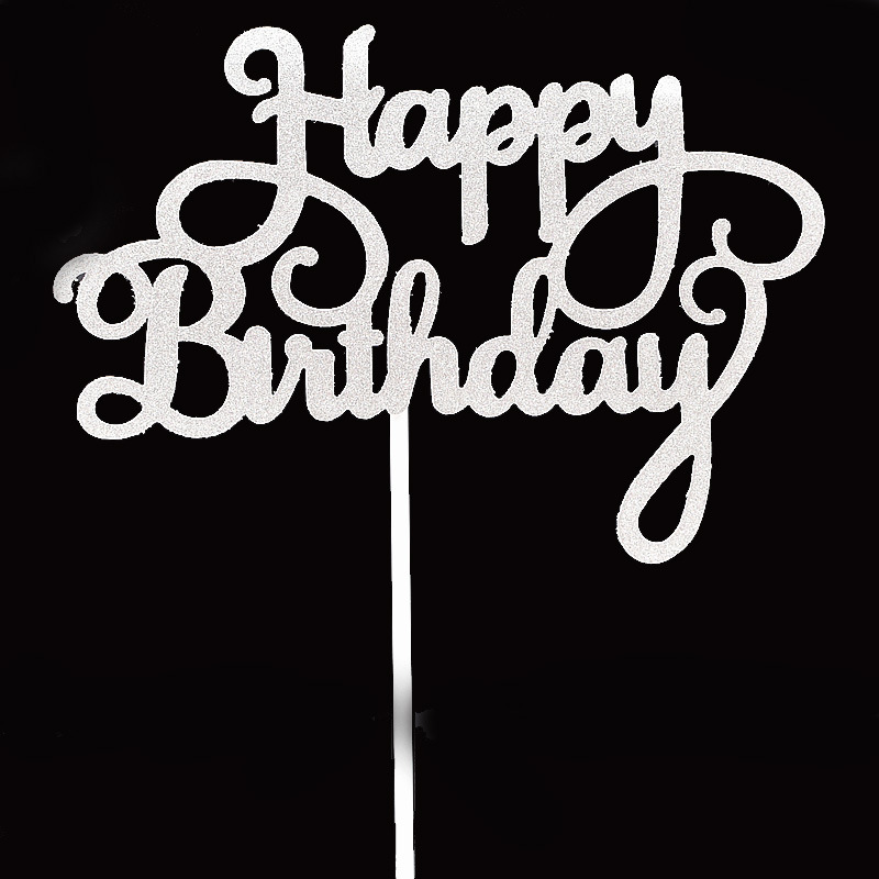 Feliz cumpleaños nueva inserción de tarjeta de pastel de cumpleaños Inserción de tarjeta de fábrica para hornear Decoración de Pastel