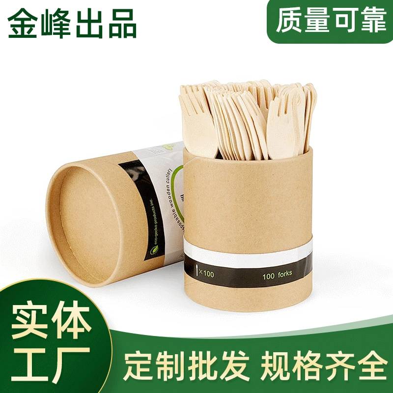 Производитель рекомендует одноразовый деревянный нож, вилка и ложка, посуда, портативный нож на вынос, вилка и ложка, посуда.