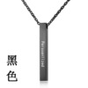 Fashionable three dimensional necklace stainless steel engraved, wholesale