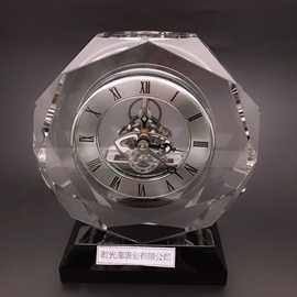原头工厂专业生产 水晶钟 定制 水晶摆件 水晶工艺品 创意水晶钟