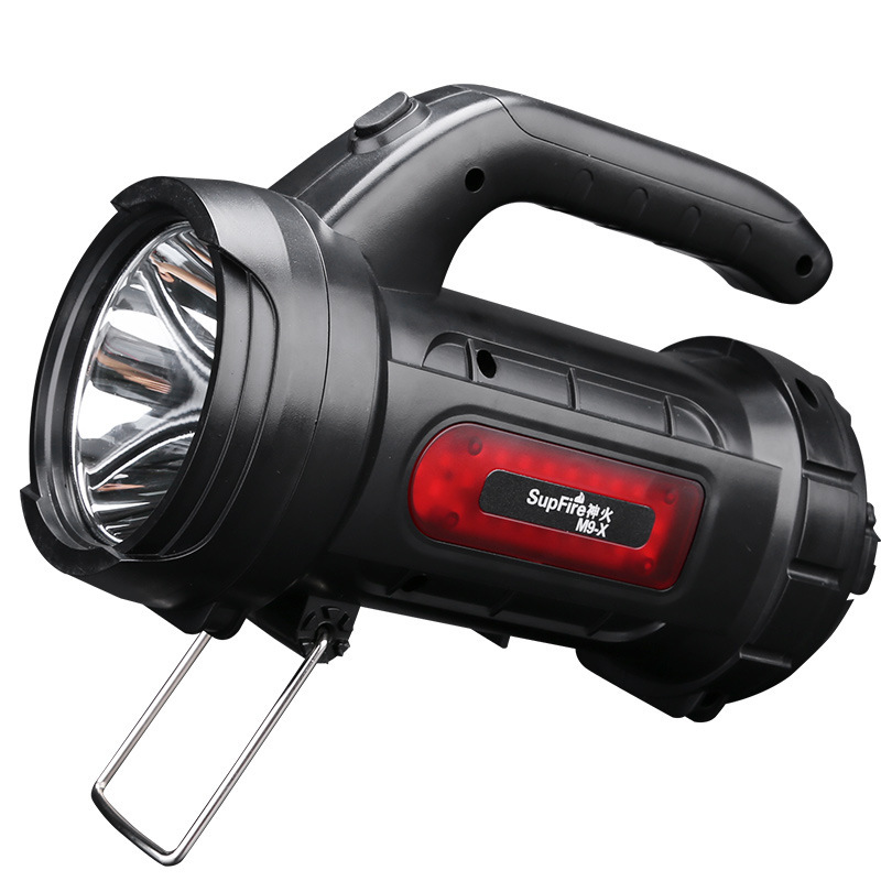 Reflector portátil LED portátil luz al aire libre multifuncional patrulla luz de mano fuerte luz recargable impermeable luz de emergencia