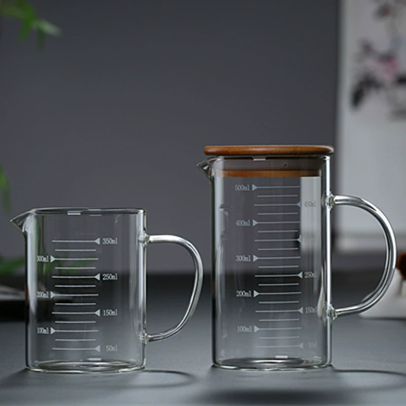 Thermal glass -resistant glass scale cup measurement cup high borosilized glass glass material heat resistance metering cup water cup milk cup bakery home