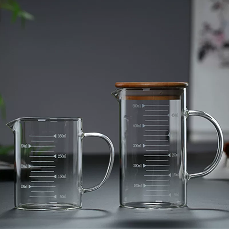 Thermal glass -resistant glass scale cup measurement cup high borosilized glass glass material heat resistance metering cup water cup milk cup bakery home