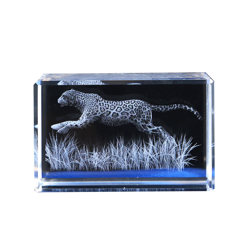 Pequeño puente 3D tallado interior adornos de cristal dinosaurio tortuga tigre águila modelo animal recuerdo del océano