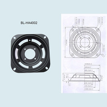 DIY音箱修理配件4寸扬声器喇叭铁盆架 低音箱铁网罩盆架