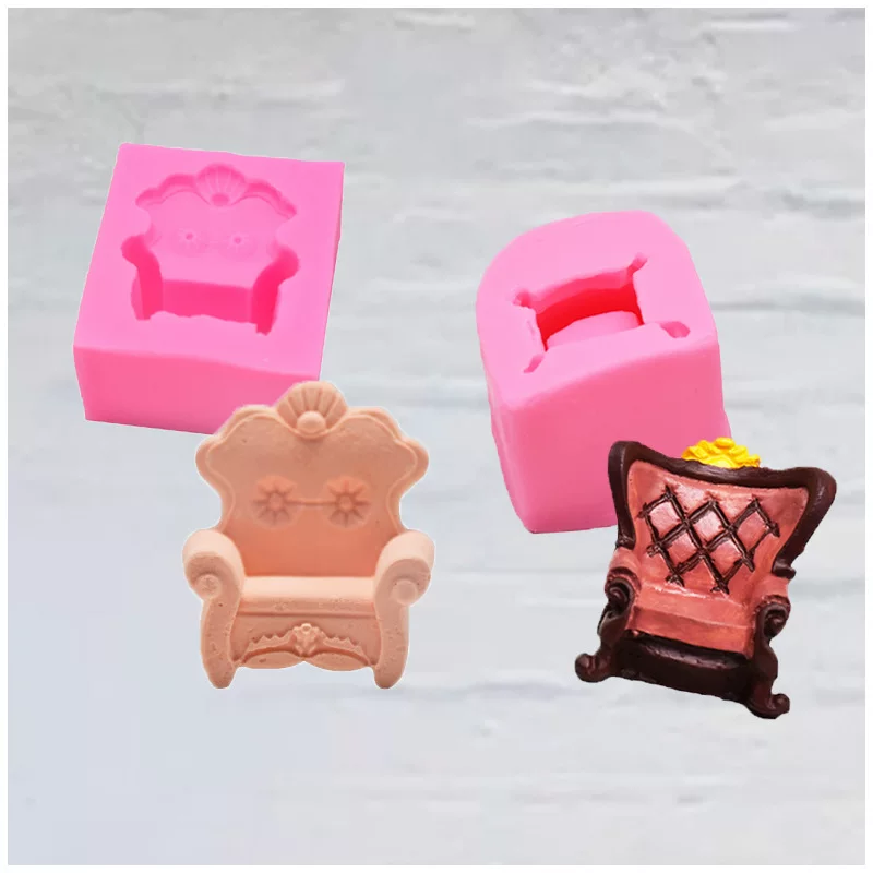 Three dimensional sofa for auto, aromatherapy, fondant, silicone mold, DIY, in 3d format