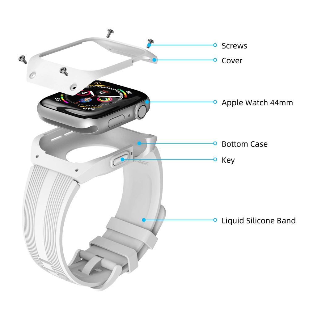 Apple, силиконовый защитный чехол раздельный для watch, стропа