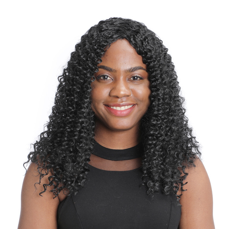 European and American wig headgear kinky small roll wig headgear African ladies medium roll fluffy wig headgear