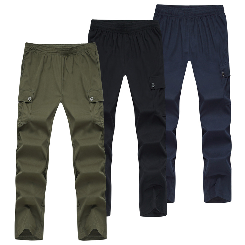 Spring and Summer Trousers Men's Slim-fit Military Fan Pants Outdoor Cargo Pants Straight Pants Quick-drying Pants